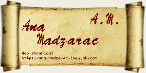 Ana Madžarac vizit kartica